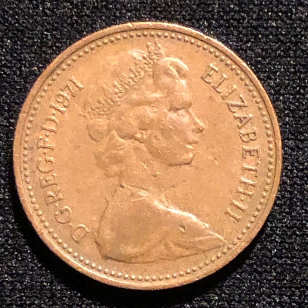 1971 Great Britain One 1 New Penny